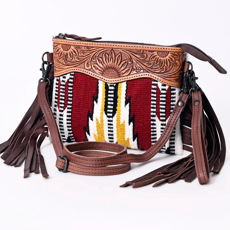 American Darling Cross Body Hand Tooled Saddle Blanket Genuine Leather Western Women Bag Handbag Purse | Crossbody - Uhorse