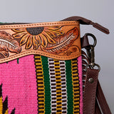 American Darling Cross Body Hand Tooled Saddle Blanket Genuine Leather Western Women Bag Handbag Purse | Crossbody for Cute