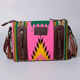 American Darling Cross Body Hand Tooled Saddle Blanket Genuine Leather Western Women Bag Handbag Purse | Crossbody for Cute