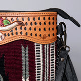 American Darling Cross Body Hand Tooled Saddle Blanket Genuine Leather Western Women Bag Handbag Purse | Crossbody for Cute