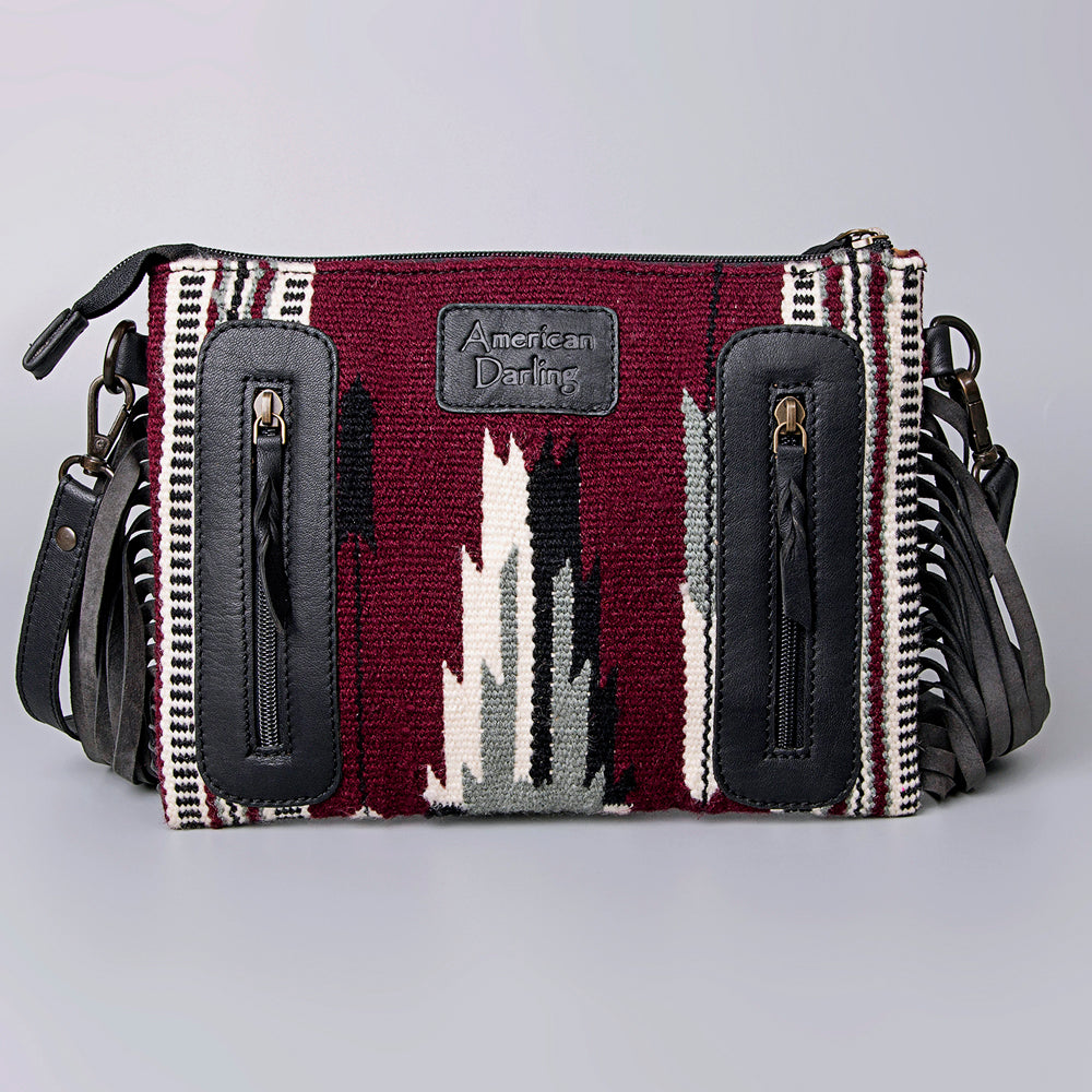 American Darling Cross Body Hand Tooled Saddle Blanket Genuine Leather Western Women Bag Handbag Purse | Crossbody for Cute