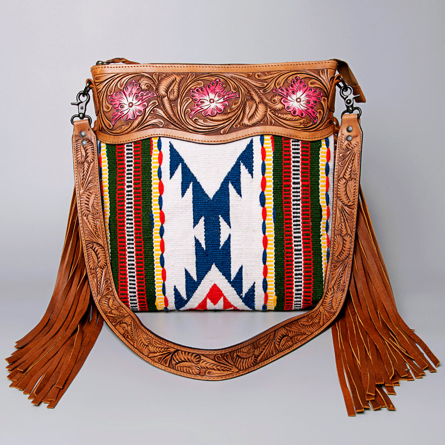 American Darling Crossbody Hand Tooled Saddle Blanket Genuine Leather Women Bag Western Handbag Purse