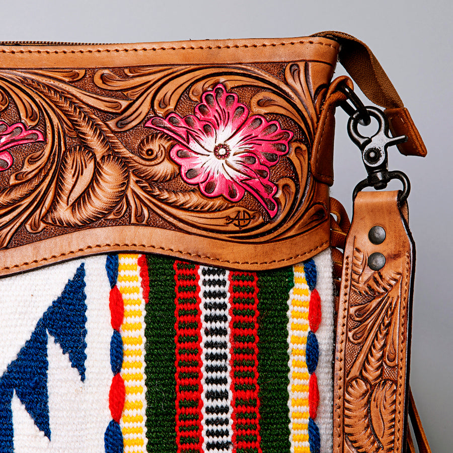 American Darling Crossbody Hand Tooled Saddle Blanket Genuine Leather Women Bag Western Handbag Purse