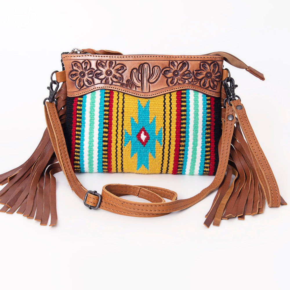 American Darling Cross Body Hand Tooled Saddle Blanket Genuine Leather Western Women Bag Handbag Purse | Crossbody for Cute