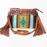 American Darling Cross Body Hand Tooled Saddle Blanket Genuine Leather Western Women Bag Handbag Purse | Crossbody for Cute