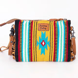 American Darling Cross Body Hand Tooled Saddle Blanket Genuine Leather Western Women Bag Handbag Purse | Crossbody for Cute