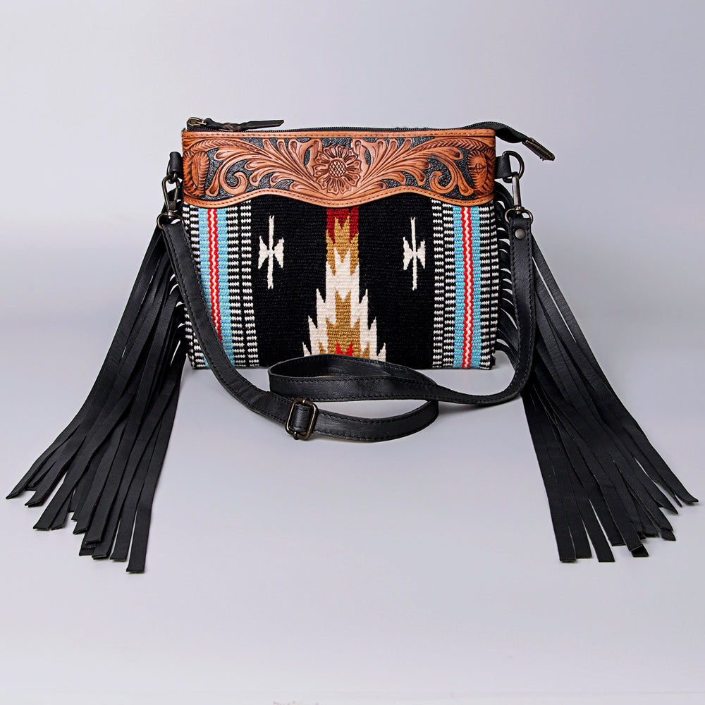 American Darling Cross Body Hand Tooled Saddle Blanket Genuine Leather Western Women Bag Handbag Purse | Crossbody for Cute