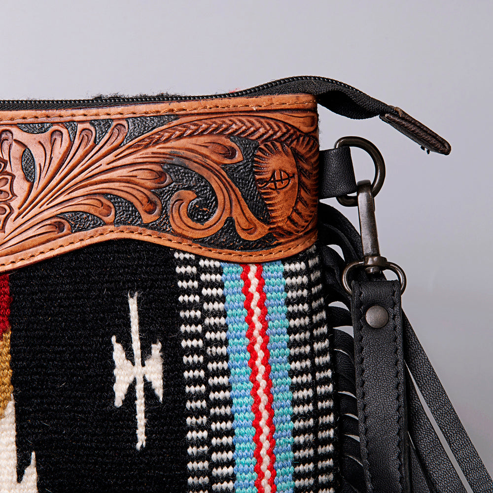 American Darling Cross Body Hand Tooled Saddle Blanket Genuine Leather Western Women Bag Handbag Purse | Crossbody for Cute