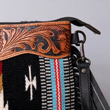 American Darling Cross Body Hand Tooled Saddle Blanket Genuine Leather Western Women Bag Handbag Purse | Crossbody for Cute