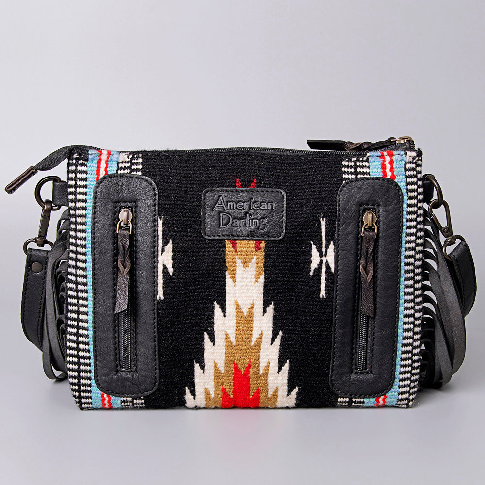 American Darling Cross Body Hand Tooled Saddle Blanket Genuine Leather Western Women Bag Handbag Purse | Crossbody for Cute