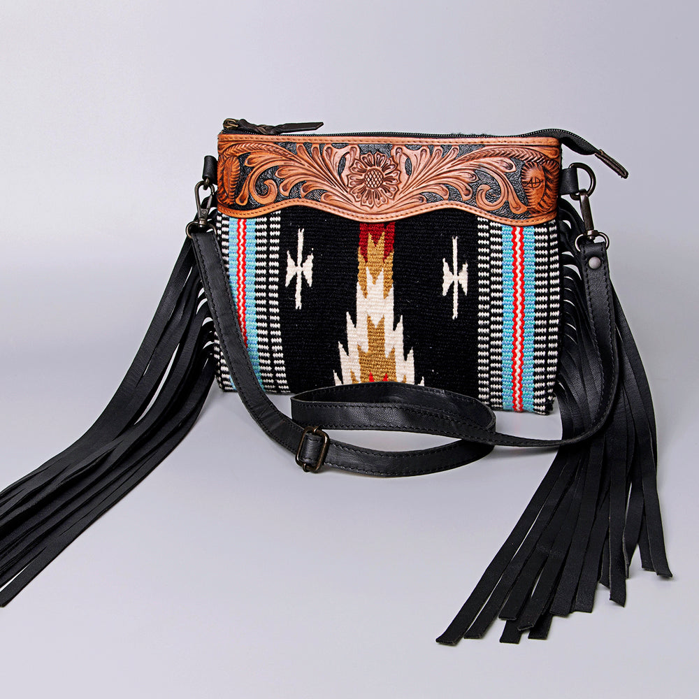 American Darling Cross Body Hand Tooled Saddle Blanket Genuine Leather Western Women Bag Handbag Purse | Crossbody for Cute