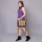 American Darling Cross Body Hand Tooled Saddle Blanket Genuine Leather Western Women Bag Handbag Purse | Crossbody for Cute