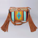 American Darling Cross Body Hand Tooled Saddle Blanket Genuine Leather Western Women Bag Handbag Purse | Crossbody for Cute