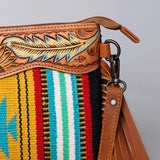 American Darling Cross Body Hand Tooled Saddle Blanket Genuine Leather Western Women Bag Handbag Purse | Crossbody for Cute