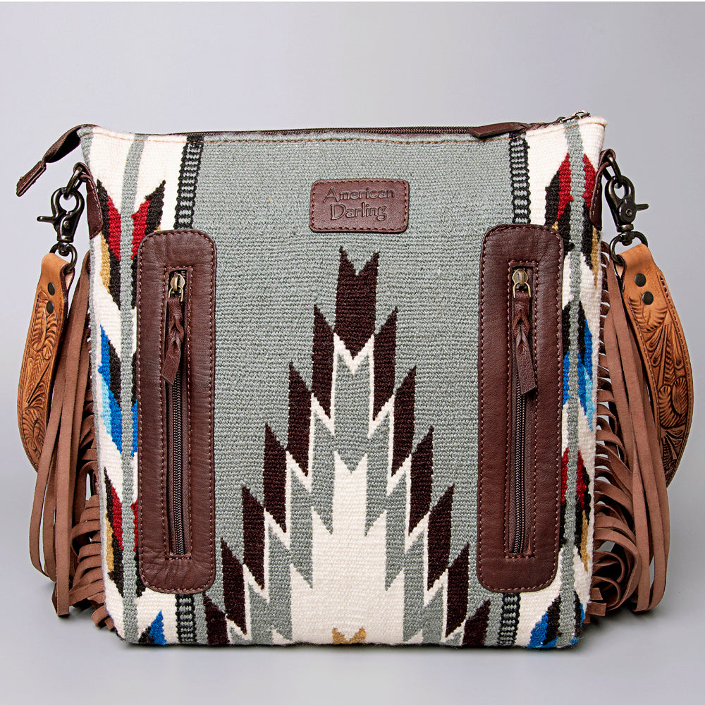 American Darling Crossbody Hand Tooled Saddle Blanket Genuine Leather Women Bag Western Handbag Purse