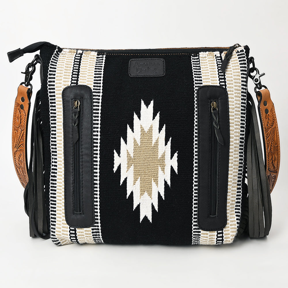 American Darling Crossbody Hand Tooled Saddle Blanket Genuine Leather Women Bag Western Handbag Purse