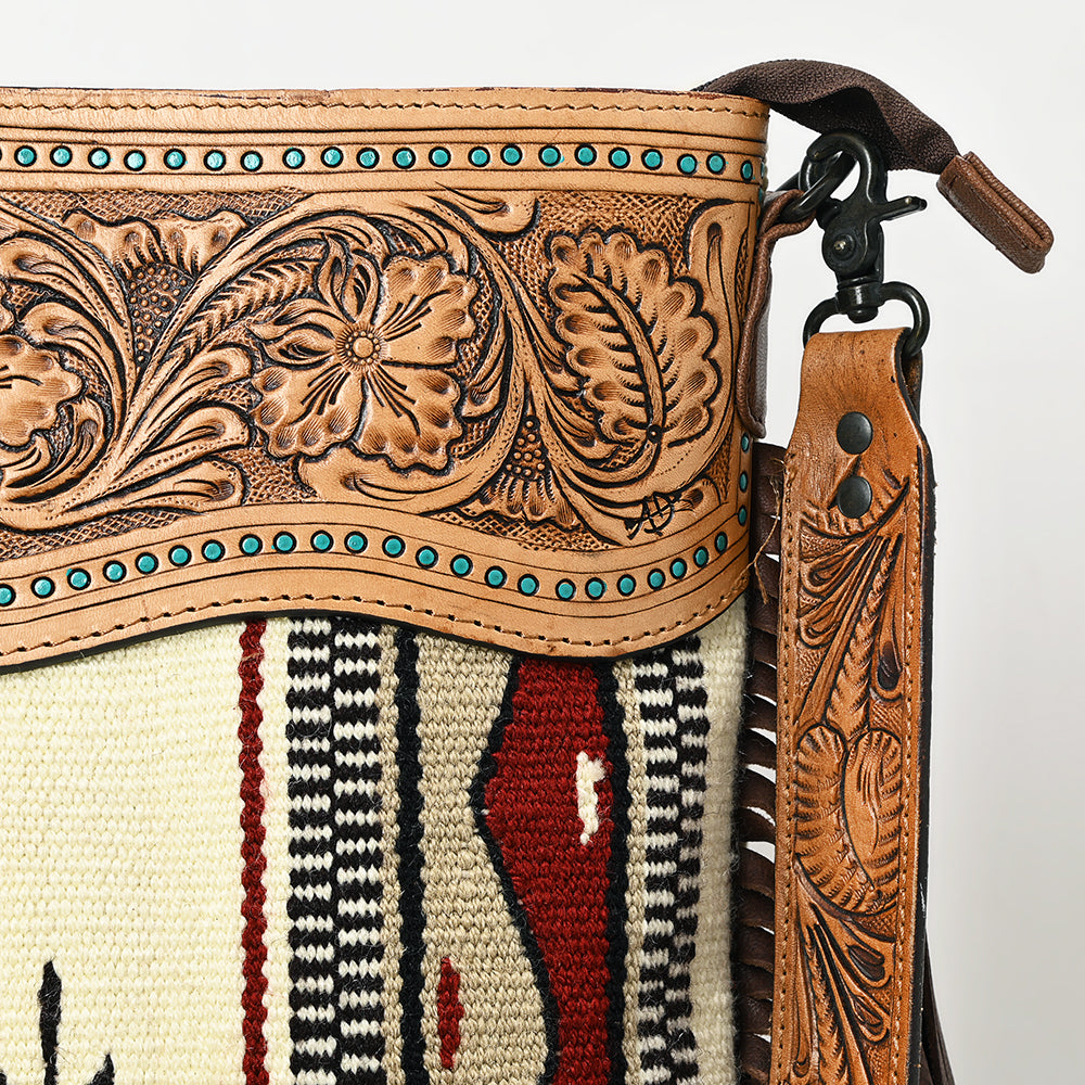 American Darling Crossbody Hand Tooled Saddle Blanket Genuine Leather Women Bag Western Handbag Purse