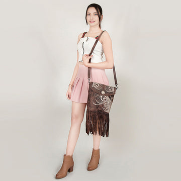 American Darling Messenger Genuine Leather Women Bag Western Handbag Purse