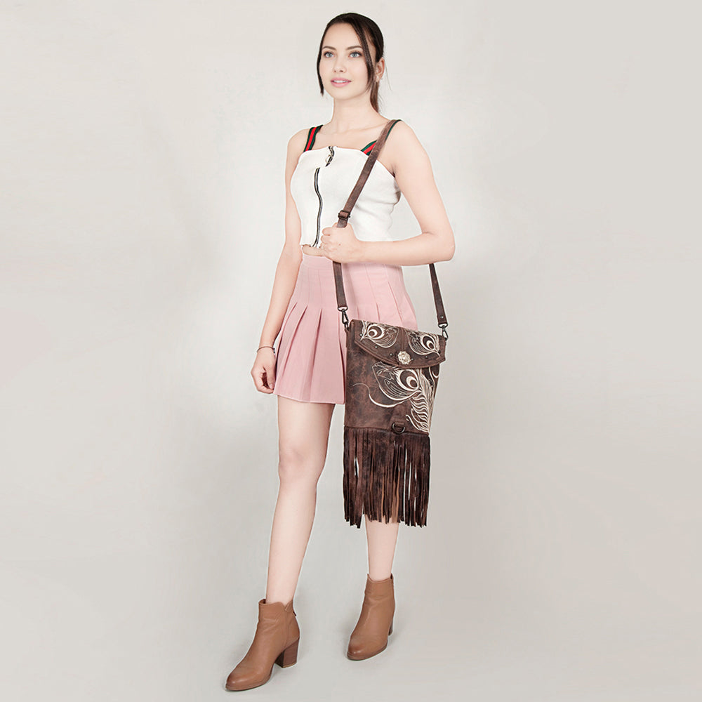 American Darling Messenger Genuine Leather Women Bag Western Handbag Purse