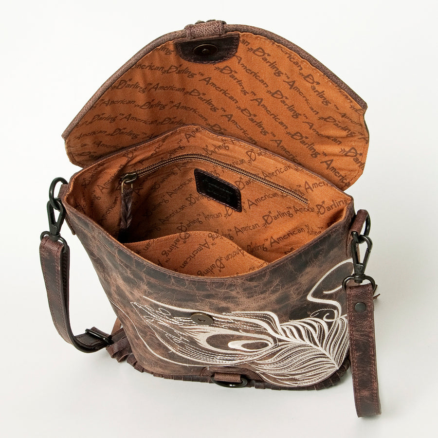 American Darling Messenger Genuine Leather Women Bag Western Handbag Purse