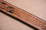 COMFYTACK By Hilason Western Horse Leather Breast Collar Headstall Set Side Buck Stitch Tan