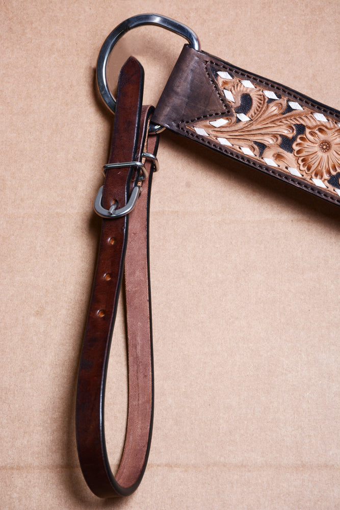 HILASON COMFYTACK Western Horse Leather Headstall & Breast Collar Side Buck Stitch Tan | Tack Set for Horses