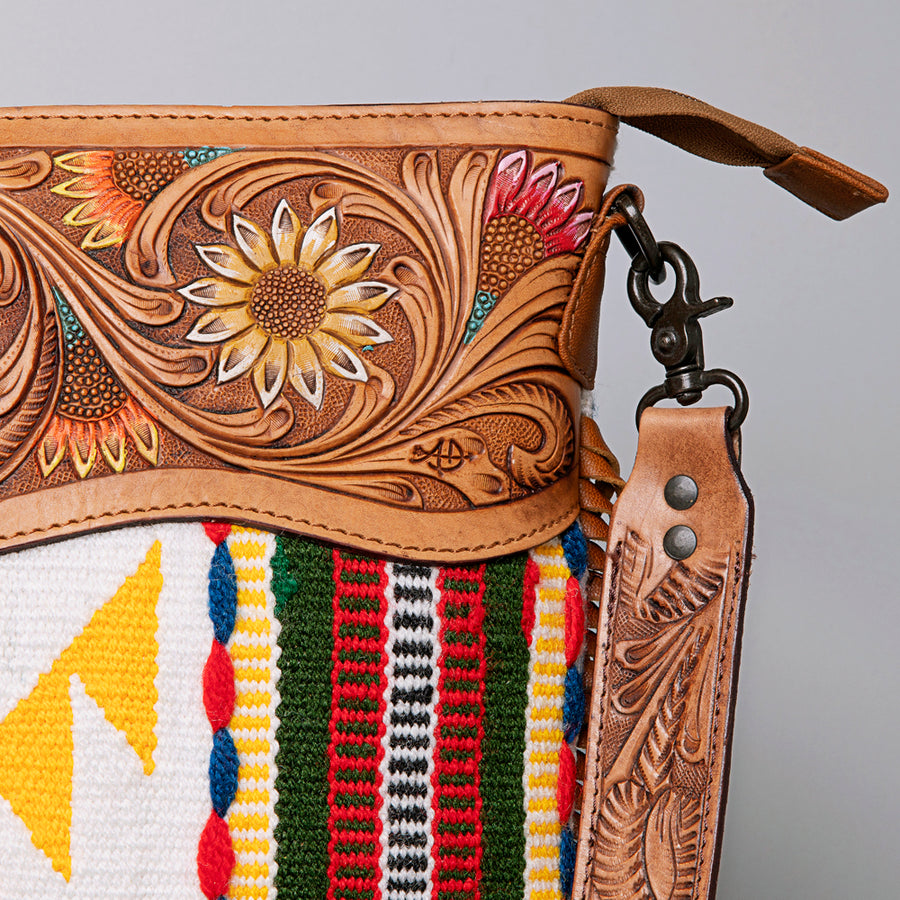 American Darling Cross Body Hand Tooled Saddle Blanket Genuine Leather Western Women Bag Handbag Purse | Crossbody for |Cute