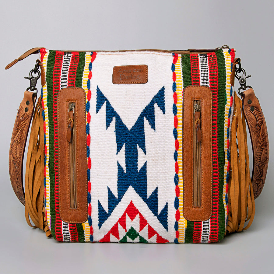 American Darling Cross Body Hand Tooled Saddle Blanket Genuine Leather Western Women Bag Handbag Purse | Crossbody for |Cute
