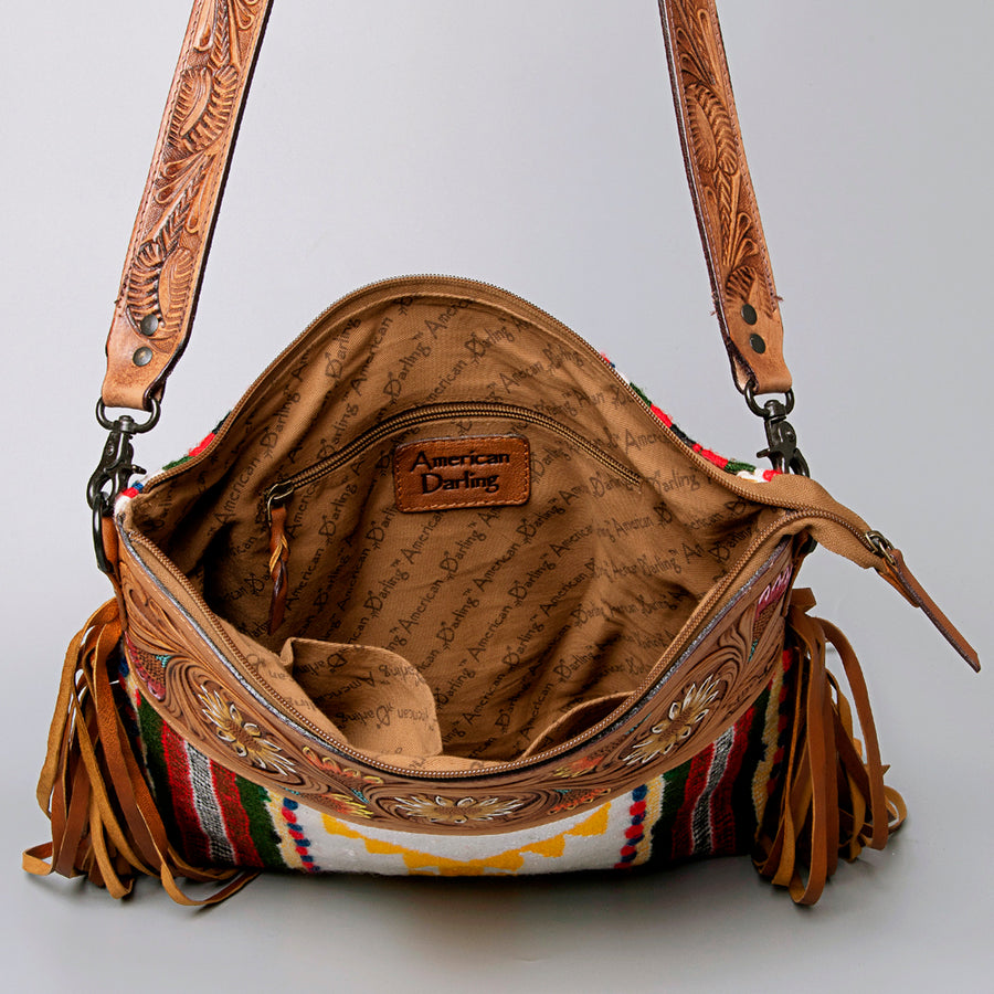 American Darling Cross Body Hand Tooled Saddle Blanket Genuine Leather Western Women Bag Handbag Purse | Crossbody for |Cute