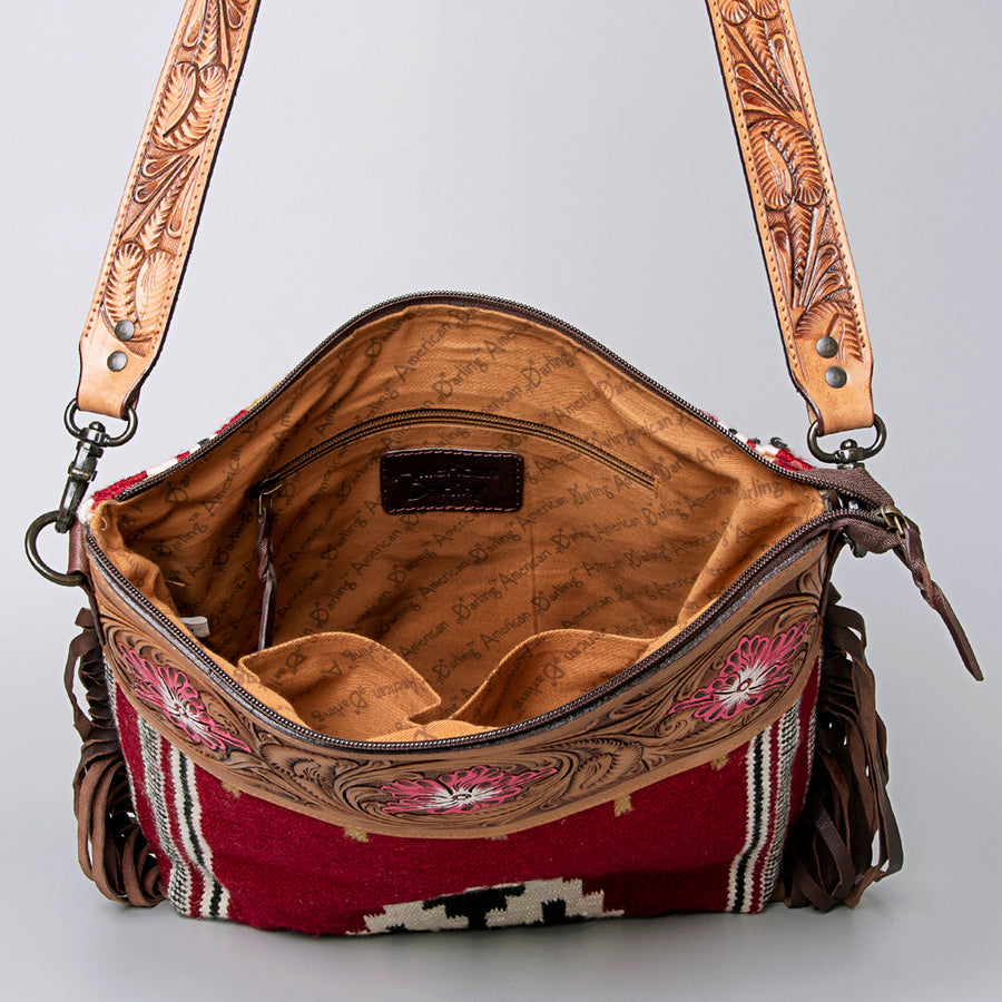 American Darling Crossbody Hand Tooled Saddle Blanket Genuine Leather Women Bag Western Handbag Purse