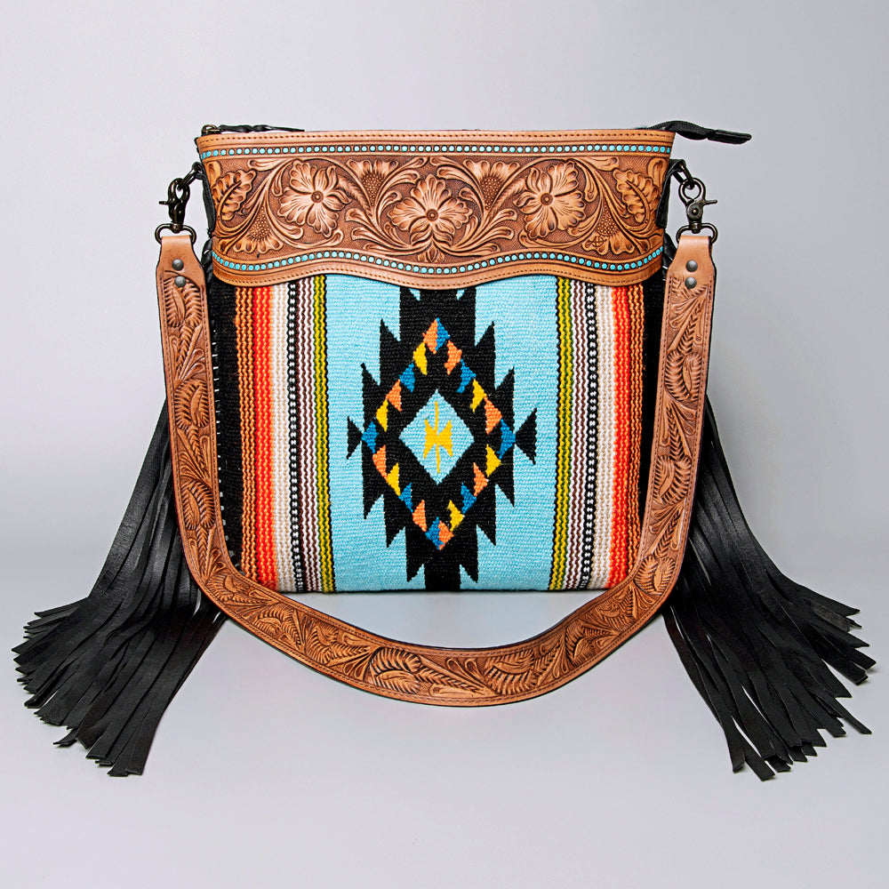 American Darling Crossbody Hand Tooled Saddle Blanket Genuine Leather Women Bag Western Handbag Purse