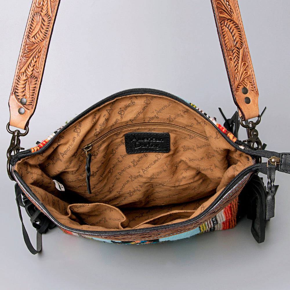 American Darling Crossbody Hand Tooled Saddle Blanket Genuine Leather Women Bag Western Handbag Purse
