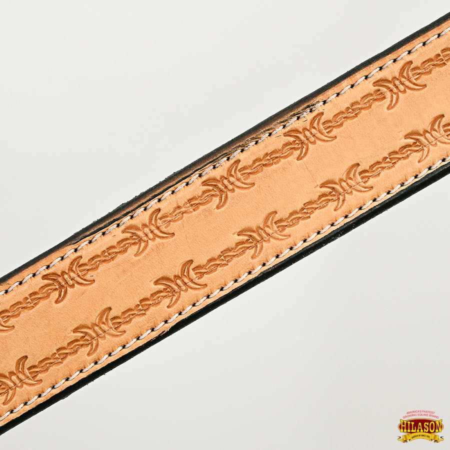 Hilason Western Horse Breast Collar Handtooled American Leather Tan | Collars For Horses