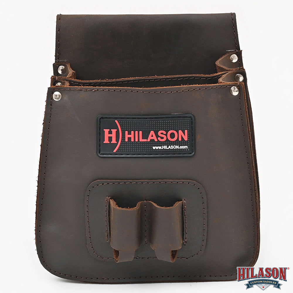 Hilason Genuine Thick Leather Shooting Shotgun Shell Bag Ammo Pouch
