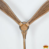 HILASON Western Horse Headstall & Breast Collar American Leather Basket Tan