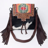 American Darling Cross Body II Hand Tooled Hair On Genuine Leather Women Bag Western Handbag Purse