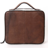 American Darling Jewelry Case Hand Tooled Hair-On Genuine Leather Women Bag Western Handbag Purse | Organizer for Travel