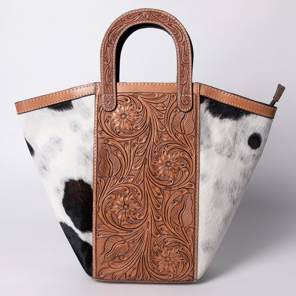 American Darling Tote Hair-On Hand Tooled Genuine Leather Western Women Bag Handbag Purse | Travel Bags College Casual