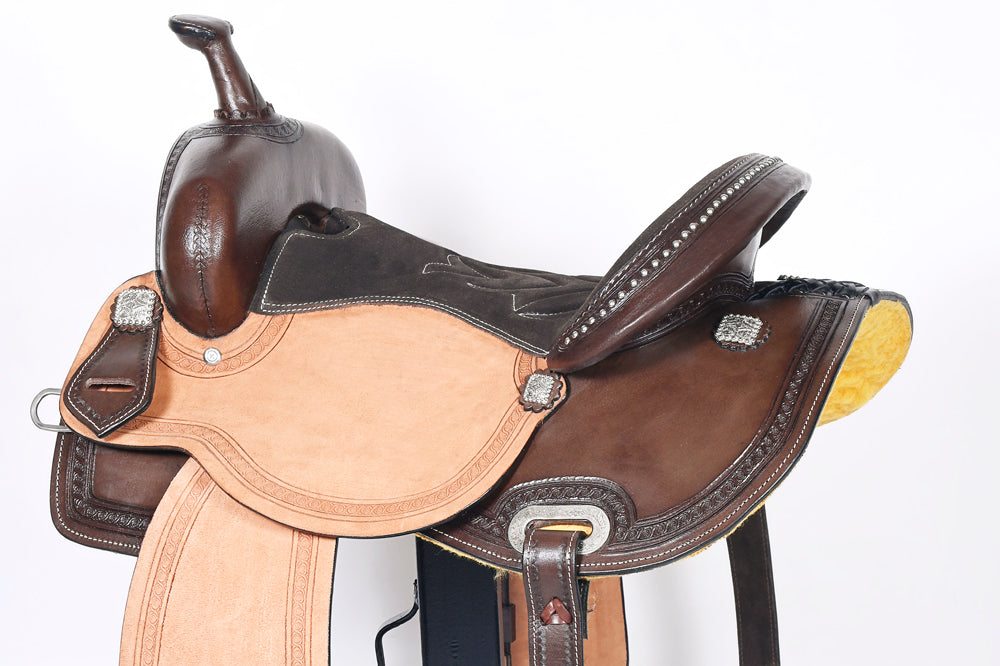 Comfytack Western Horse Barrel Racing Trail Saddle Tack Set Genuine Leather