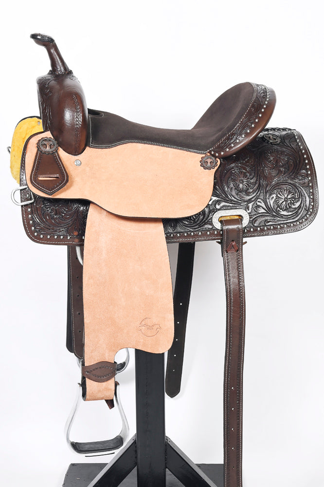 Comfytack Western Horse Barrel Racing Trail Saddle Tack Set Genuine Leather