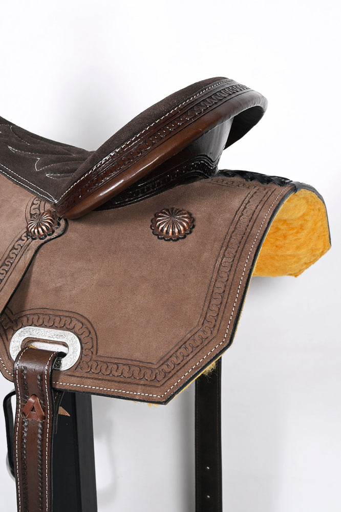 Comfytack Western Horse Barrel Racing Trail Saddle Tack Set Genuine Leather