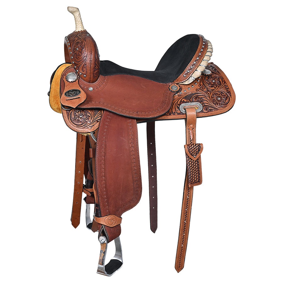 Comfytack Western Saddle Leather Trail Horse Tack Set Brown | Western Saddle | Saddle for Horses | Horse Tack Set