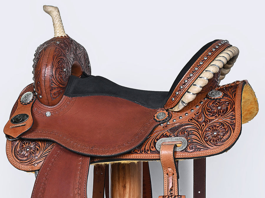 Comfytack Western Saddle Leather Trail Horse Tack Set Brown | Western Saddle | Saddle for Horses | Horse Tack Set