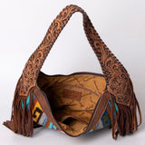 American Darling Hobo Hair-On Saddle Blanket Fabric Genuine Leather Western Women Bag | Handbag Purse Bags for Wallet Cute