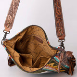 American Darling Messenger Bag Saddle Blanket Fabric Genuine Leather Western Women Handbag Purse | Cute