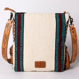 American Darling Messenger Bag Saddle Blanket Fabric Genuine Leather Western Women Handbag Purse | Cute