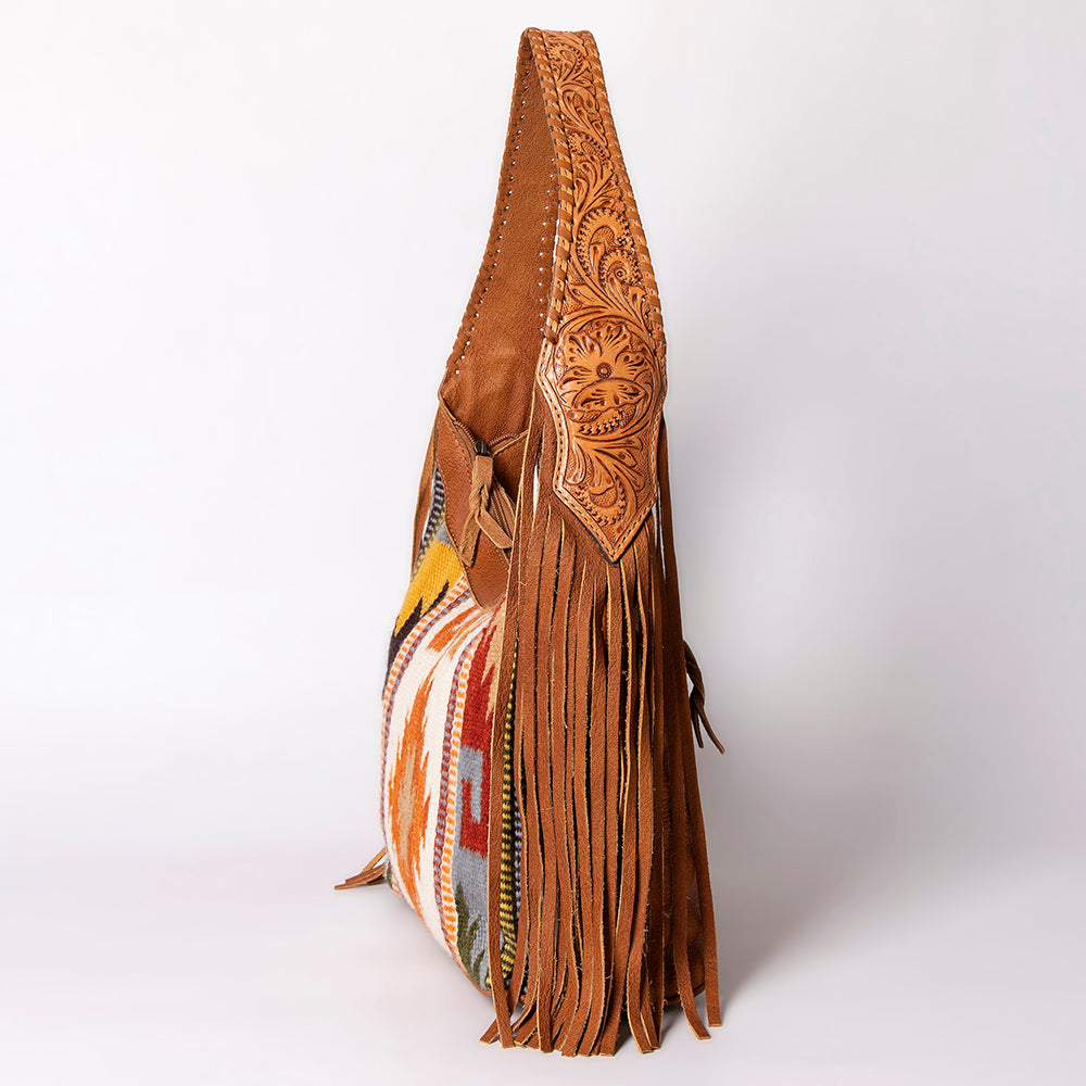 American Darling Messenger Bag Saddle Blanket Fabric Genuine Leather Western Women Handbag Purse | Cute