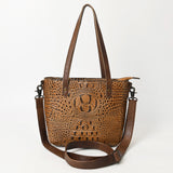 American Darling Tote Crocodile Embossed Genuine Leather Western Women Bag Handbag | for Cute Laptop