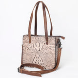 American Darling Tote Crocodile Embossed Genuine Leather Western Women Bag Handbag | for Cute Laptop
