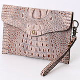 American Darling Coin Purse Crocodile Embossed Genuine Leather Western Women Bag | Handbag Wallet Purses